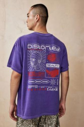 UO Purple Distorted T-Shirt - Purple 2XS at - Urban Outfitters - Modalova