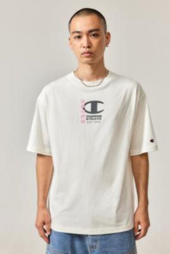 UO Exclusive Pink Japanese Pillar T-Shirt - White S at Urban Outfitters - Champion - Modalova