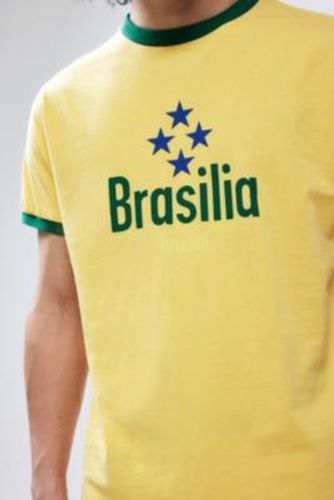 UO Yellow Brasilia Ringer T-Shirt - Yellow 2XS at - Urban Outfitters - Modalova