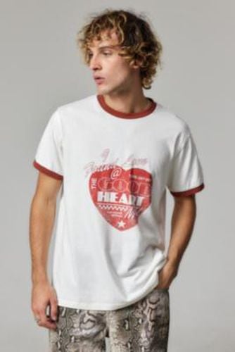 UO Good Heart Motel Ringer T-Shirt - Cream XS at - Urban Outfitters - Modalova