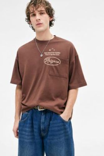 UO Arizona Boxy Oversized T-Shirt - Brown M at - Urban Outfitters - Modalova