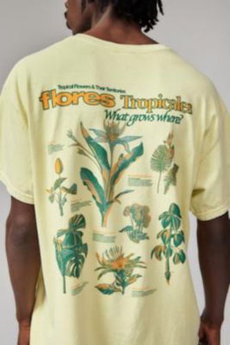 UO Flores Tropicals T-Shirt - Yellow 2XS at - Urban Outfitters - Modalova