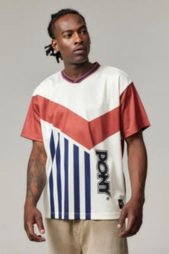 NY Stripe Hockey Shirt - Red S at Urban Outfitters - Pony - Modalova