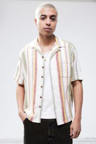 UO White & Red Stripe Gauze Short-Sleeved Shirt 2XS at Urban Outfitters - BDG - Modalova