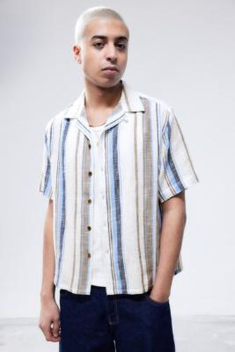 UO Blue Stripe Gauze Short-Sleeved Shirt - Blue S at Urban Outfitters - BDG - Modalova