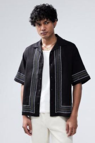 UO Fez Border Gauze Shirt - Brown XS at - Urban Outfitters - Modalova