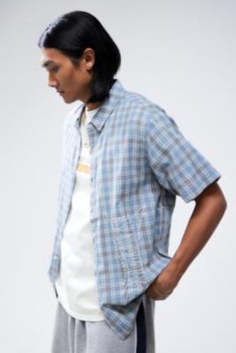 UO Exclusive Blue Check Riff Shirt - Green M at Urban Outfitters - Santa Cruz - Modalova