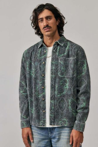 Green Paisley Corduroy Long Sleeve Shirt - S at Urban Outfitters - BDG - Modalova