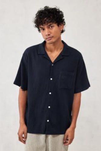 UO Black Crinkle Shirt - Black 2XS at - Urban Outfitters - Modalova