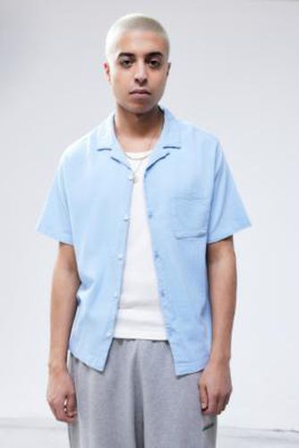 UO Light Blue Crinkle Shirt - Light Blue 2XS at - Urban Outfitters - Modalova