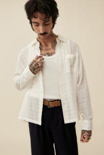Checked Sheer Shirt - White S at Urban Outfitters - Loom - Modalova