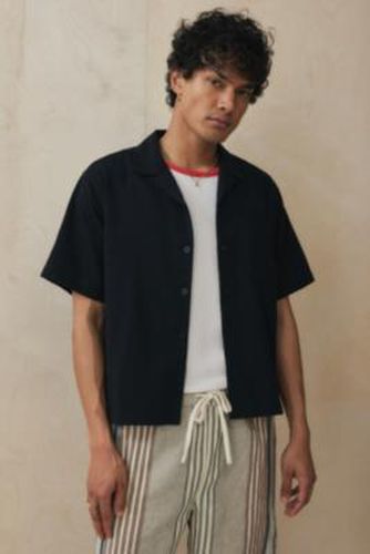 UO Liam Black Seersucker Shirt - Black S at - Urban Outfitters - Modalova