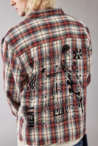 Rust & Ecru Check Back Print Long Sleeve Shirt - Cream S at Urban Outfitters - BDG - Modalova