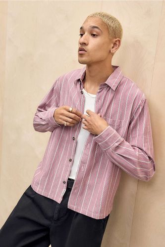 Rose Stripe Long Sleeve Shirt - S at Urban Outfitters - BDG - Modalova