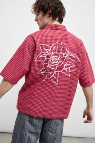 UO Exclusive Red Check Rose Shirt - Red L at Urban Outfitters - Ed Hardy - Modalova