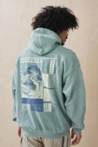 UO Seafoam Japanese Landscape Hoodie - XS at - Urban Outfitters - Modalova