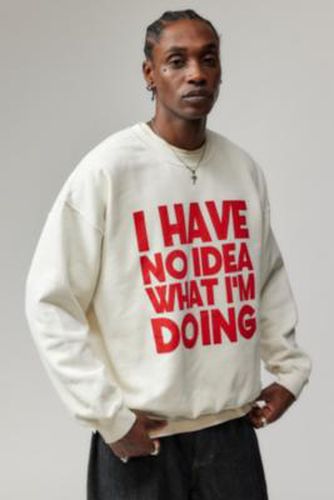 UO I Have No Idea Sweatshirt - Cream XS at - Urban Outfitters - Modalova