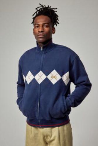 Navy Argyle Track Top - S at Urban Outfitters - BDG - Modalova