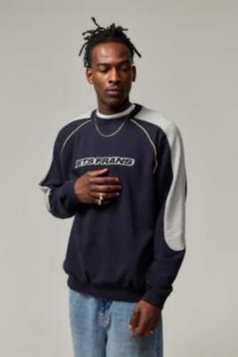 Iets frans. Navy & Grey Panelled Sweatshirt - Blue L at Urban Outfitters - iets frans... - Modalova