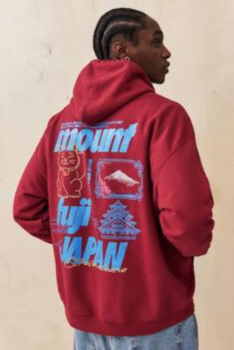 UO Mount Fuji Hoodie - Maroon XS at - Urban Outfitters - Modalova