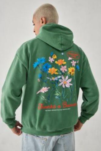 UO Green Flowers Hoodie - Green XS at - Urban Outfitters - Modalova