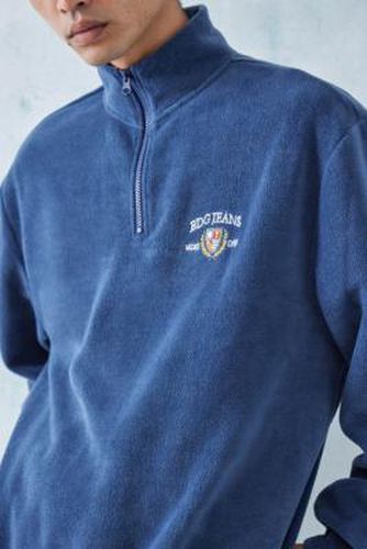 Fleece-Sweatshirt In Blau Mit Stehkragen Und Wappenmotiv - BDG - Modalova