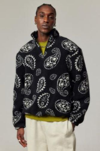 Paisley Borg Quarter-Zip Fleece - 2XS at Urban Outfitters - BDG - Modalova