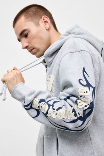 Marl Appliqué Tattoo Hoodie - S at Urban Outfitters - Ed Hardy - Modalova