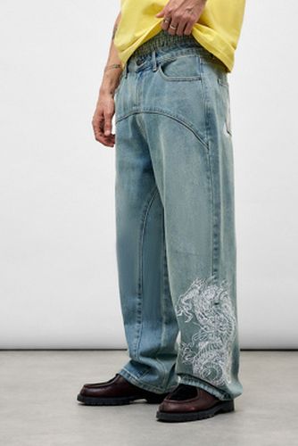 Mid Blue Panelled Dragon Jeans - 30W 30L at Urban Outfitters - Ed Hardy - Modalova