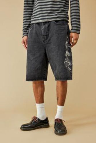 Jack Washed Black Denim Scorpion Denim Shorts - Black 26 at Urban Outfitters - BDG - Modalova