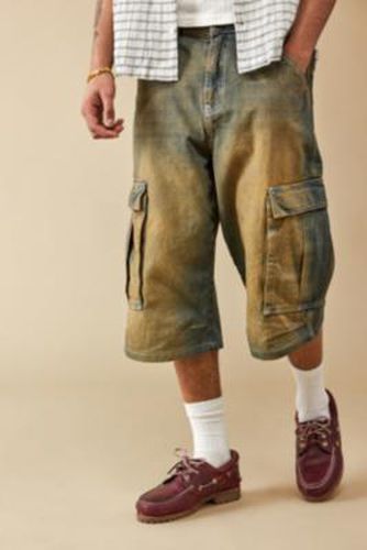 Stone Washed Longline Cargo Shorts - Blue 32 at Urban Outfitters - BDG - Modalova