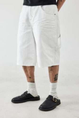 White Denim Oversized Carpenter Shorts - White 26 at Urban Outfitters - BDG - Modalova