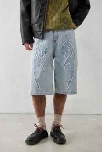UO Exclusive Light-Wash Applique Denim Shorts - Tinted Denim XS at Urban Outfitters - Ed Hardy - Modalova