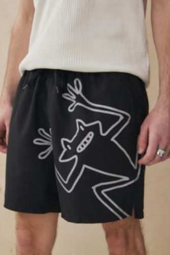 Frog Print Black Swim Shorts - Black XS at Urban Outfitters - Ayker - Modalova