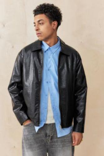 Nicolai Faux Croc Leather Jacket - S at Urban Outfitters - BDG - Modalova