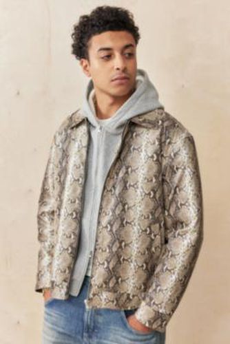 Nicolai Snake Print Faux Leather Jacket XS at Urban Outfitters - BDG - Modalova