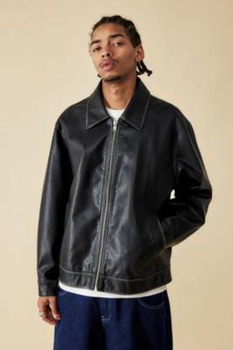 Black Faux Leather True Fit Jacket - Black XS at Urban Outfitters - BDG - Modalova