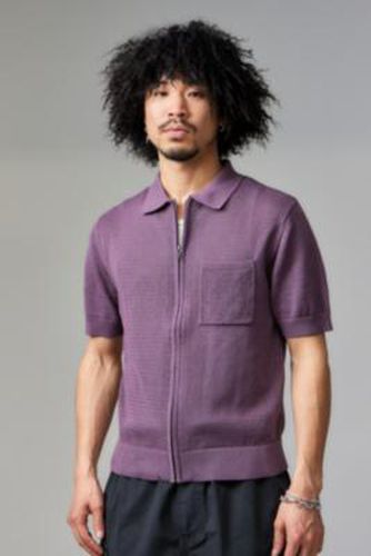 Mesh Zip-Through Polo Shirt - XS at Urban Outfitters - BDG - Modalova