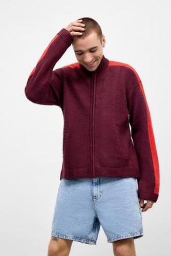 Burgundy Knit Track Top - Maroon M at Urban Outfitters - BDG - Modalova
