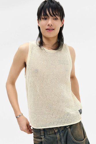 Ecru Knitted Vest Jacket - L at Urban Outfitters - BDG - Modalova