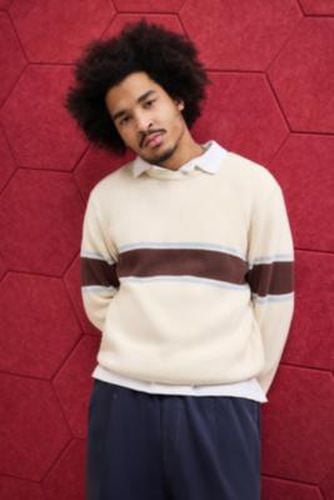 Iets frans. Ecru Panel Knit Crew Neck Jumper - M at Urban Outfitters - iets frans... - Modalova