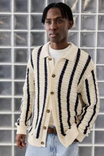Ecru Navy Knitted Cardigan - XS at Urban Outfitters - Loom - Modalova