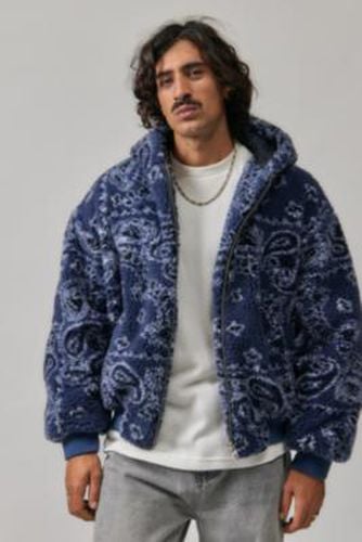 Paisley Borg Hoodie - Navy XS at Urban Outfitters - BDG - Modalova