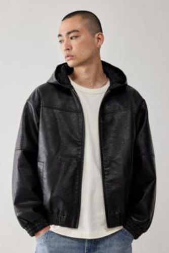 Faux Leather Skate Hoodie - Black XS at Urban Outfitters - BDG - Modalova