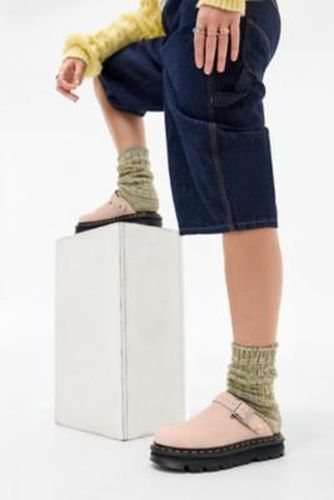 Pale Pink Zebzag Suede Mules - Pink UK 4 at Urban Outfitters - Dr. Martens - Modalova