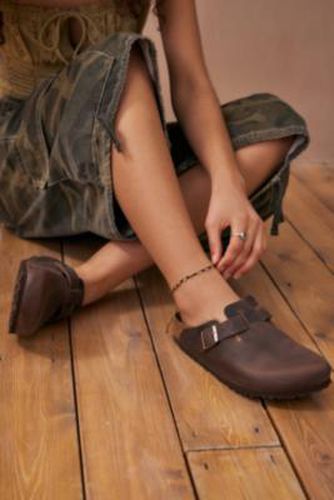 Habana Oiled Leather Boston Clogs - Brown UK 8 at Urban Outfitters - Birkenstock - Modalova