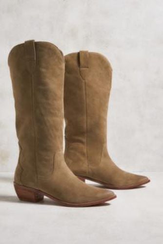 UO Wild Western Oiled Suede Boots - Taupe UK 4 at - Urban Outfitters - Modalova