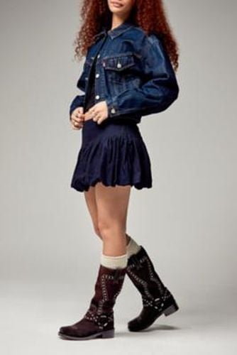 UO Austin Studded Suede Knee High Boots - Brown UK 3 at - Urban Outfitters - Modalova