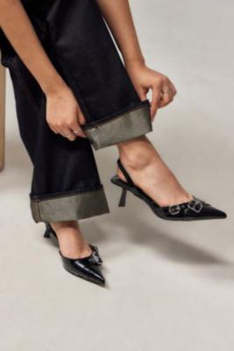 UO Buckle Sling Back Heels - Black UK 3 at - Urban Outfitters - Modalova