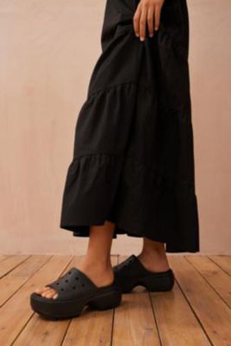 Stomp Black Sliders - Black UK 4 at Urban Outfitters - Crocs - Modalova